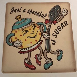 Metal sign to hang up